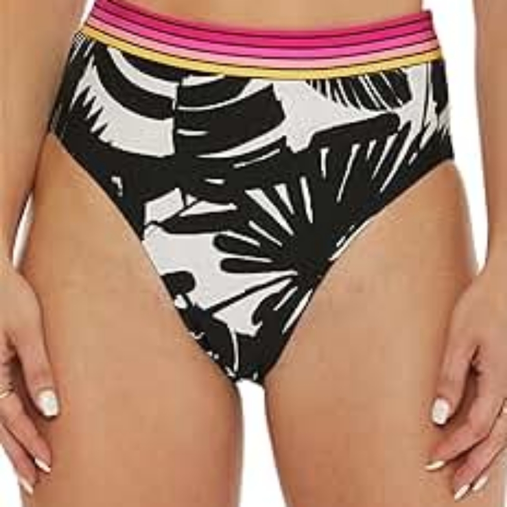 TRINA TURK Lennox High Waist Reversible Bikini Bottom Size 10